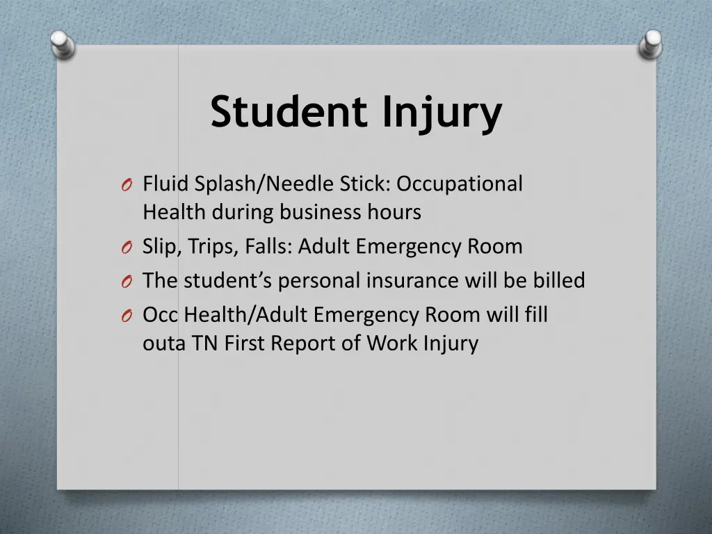 student injury