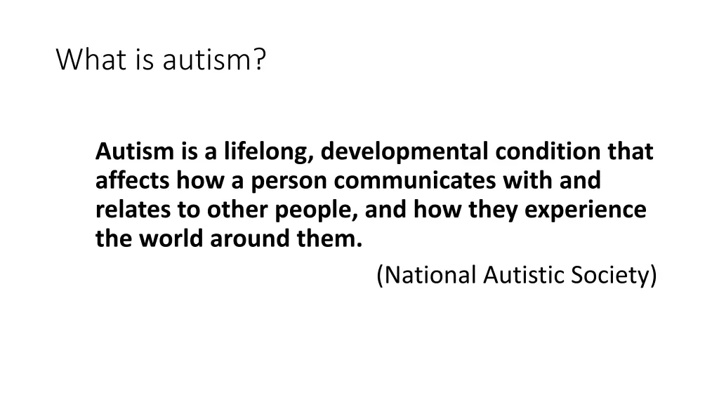 what is autism