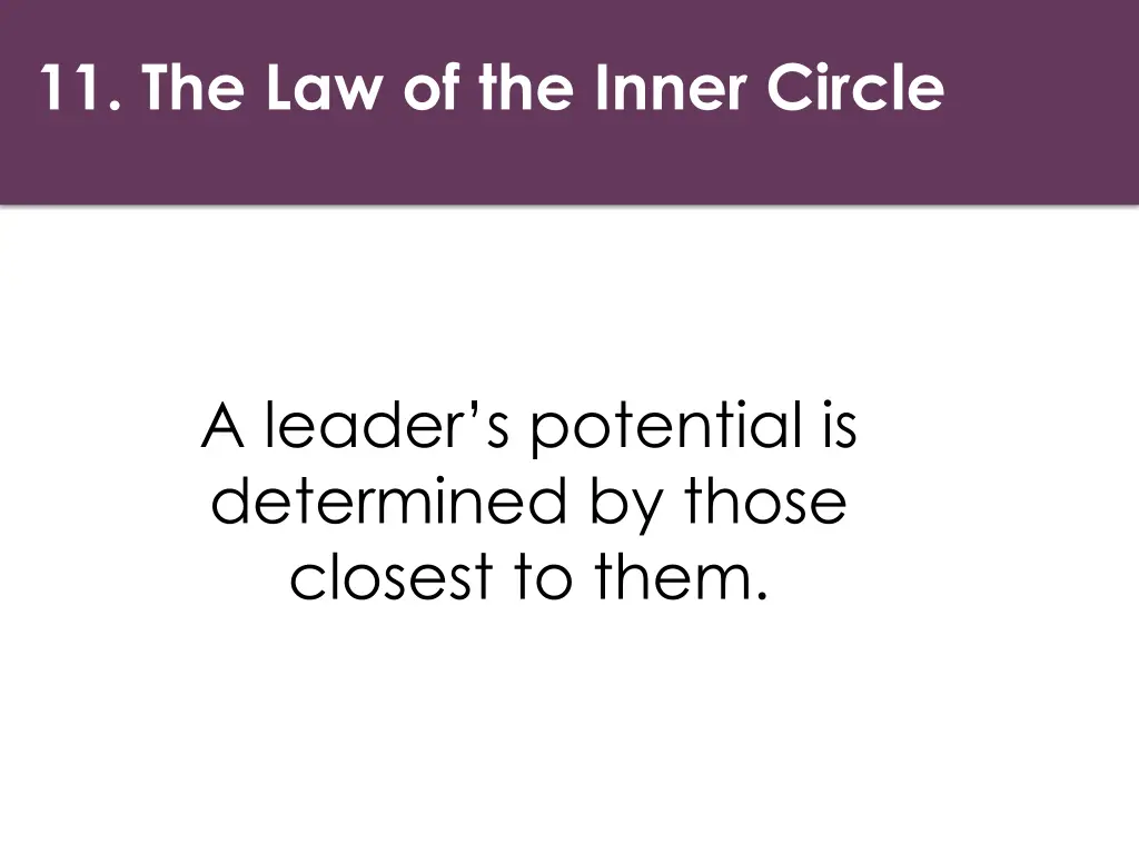 11 the law of the inner circle