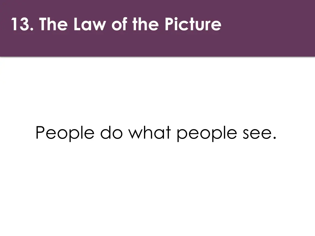 13 the law of the picture