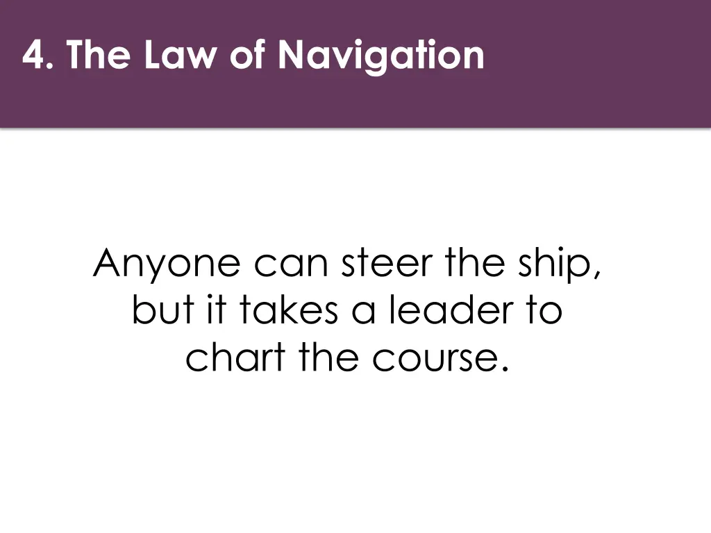 4 the law of navigation