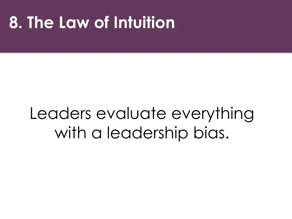 8 the law of intuition