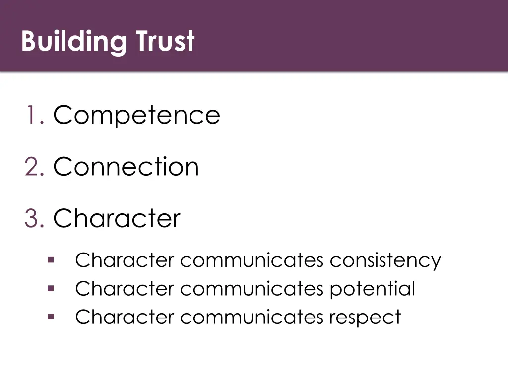 building trust