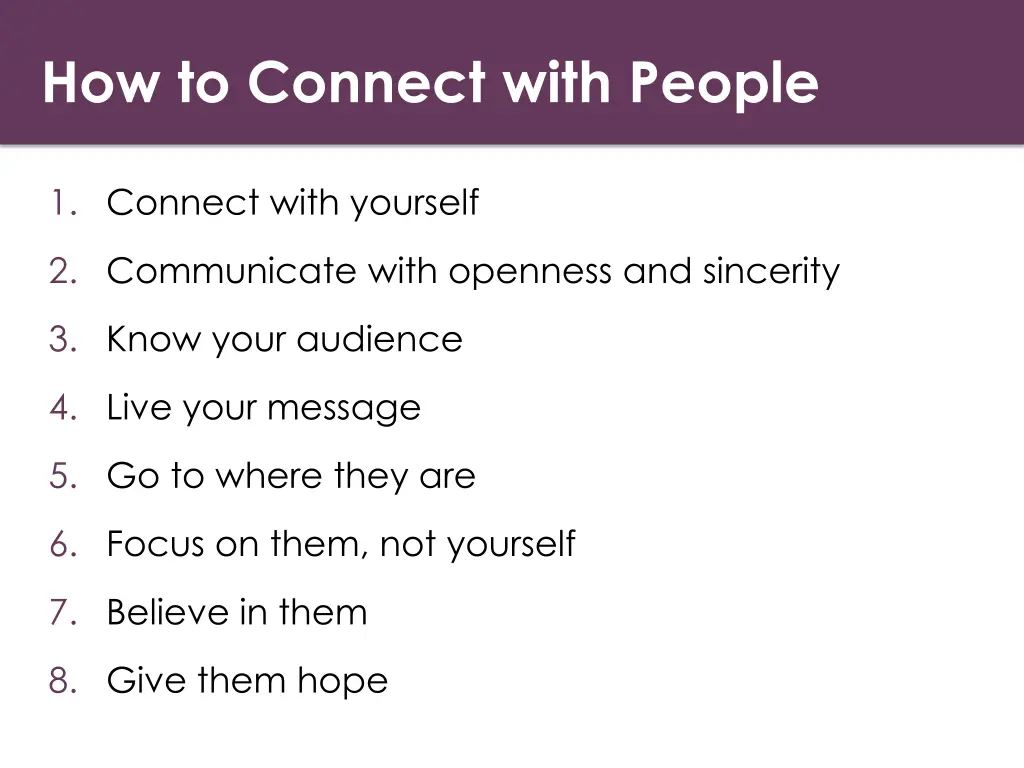 how to connect with people