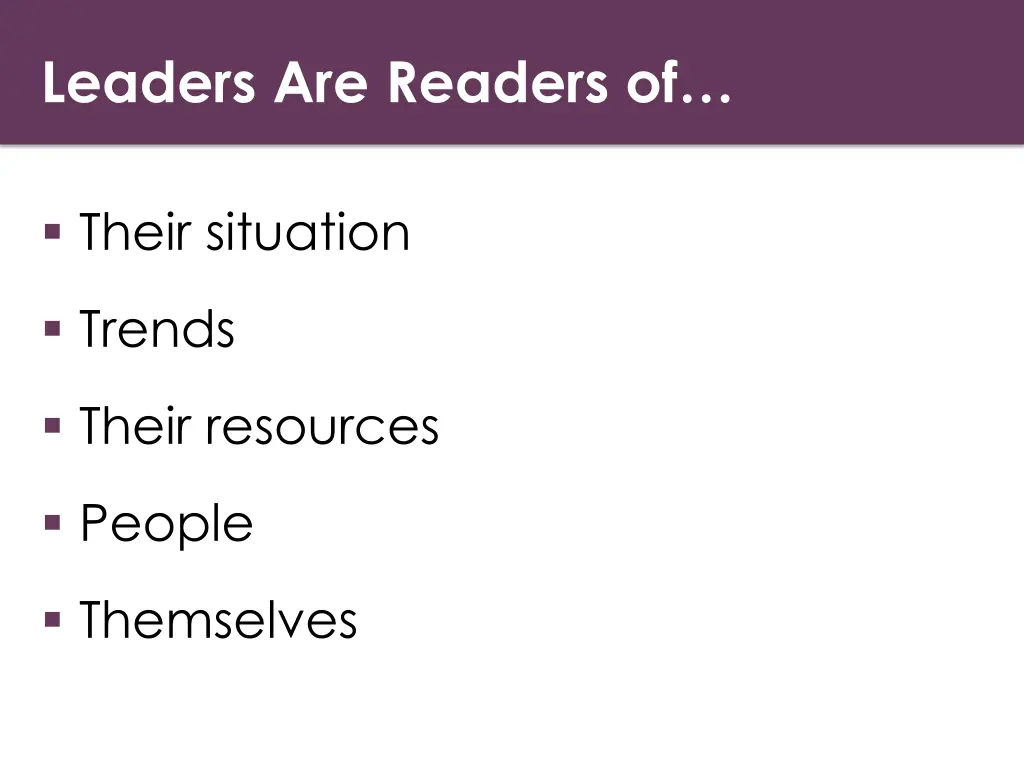 leaders are readers of