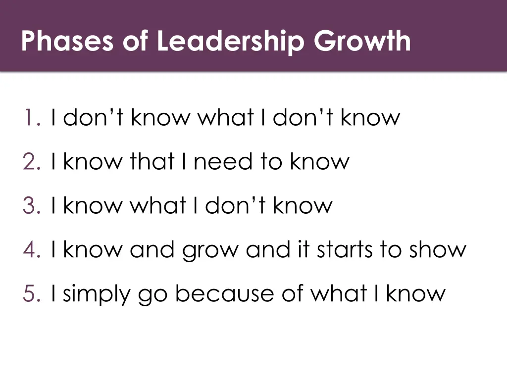 phases of leadership growth