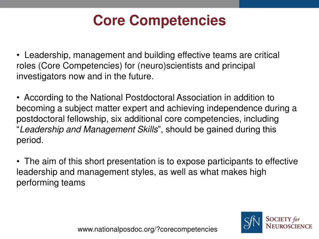 core competencies