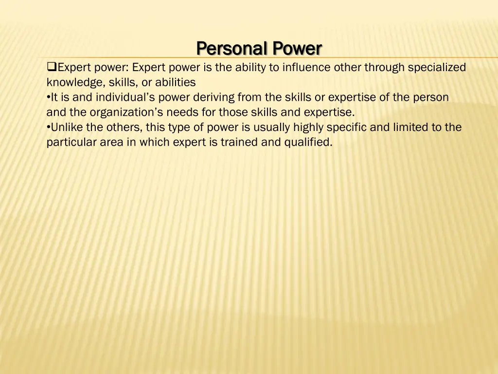 personal power personal power