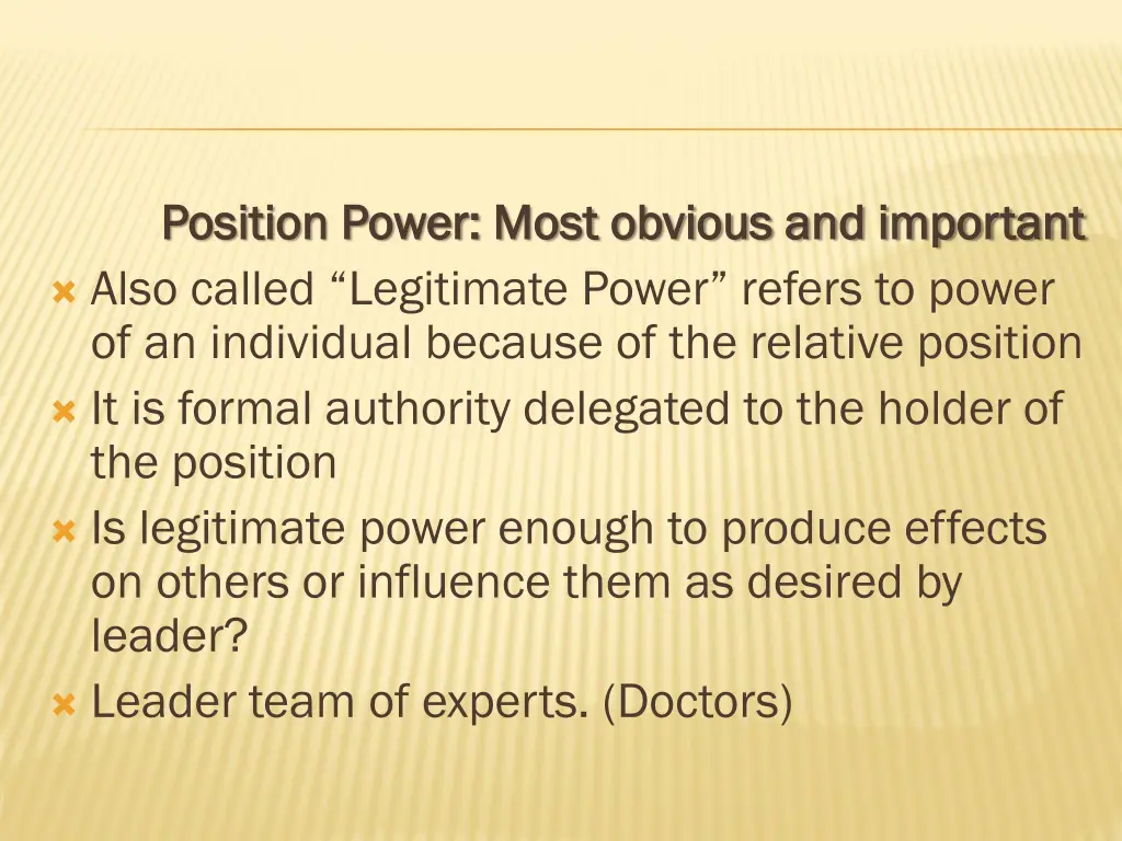 position power most obvious and important