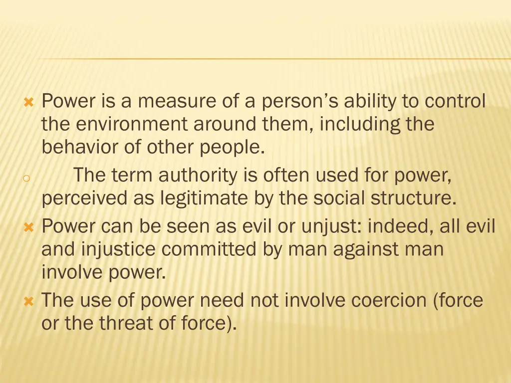 power is a measure of a person s ability