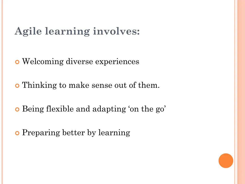 agile learning involves