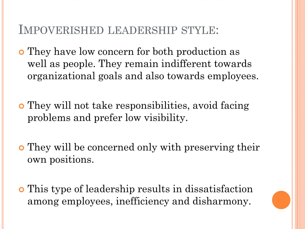 i mpoverished leadership style