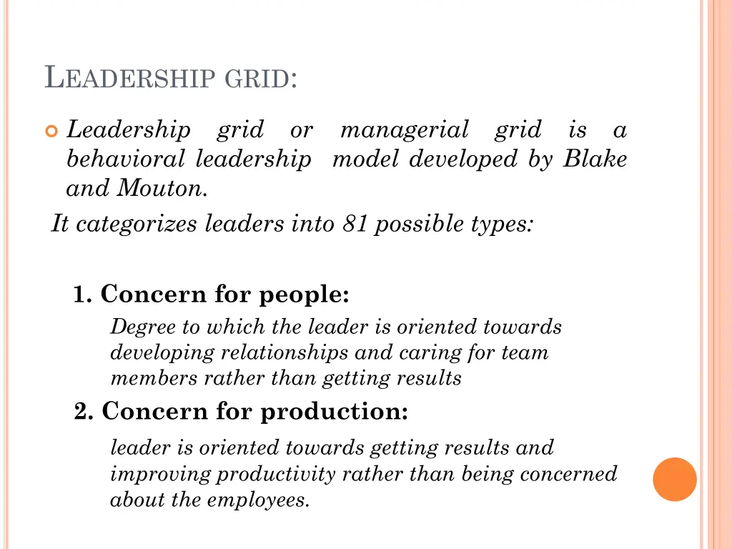 l eadership grid