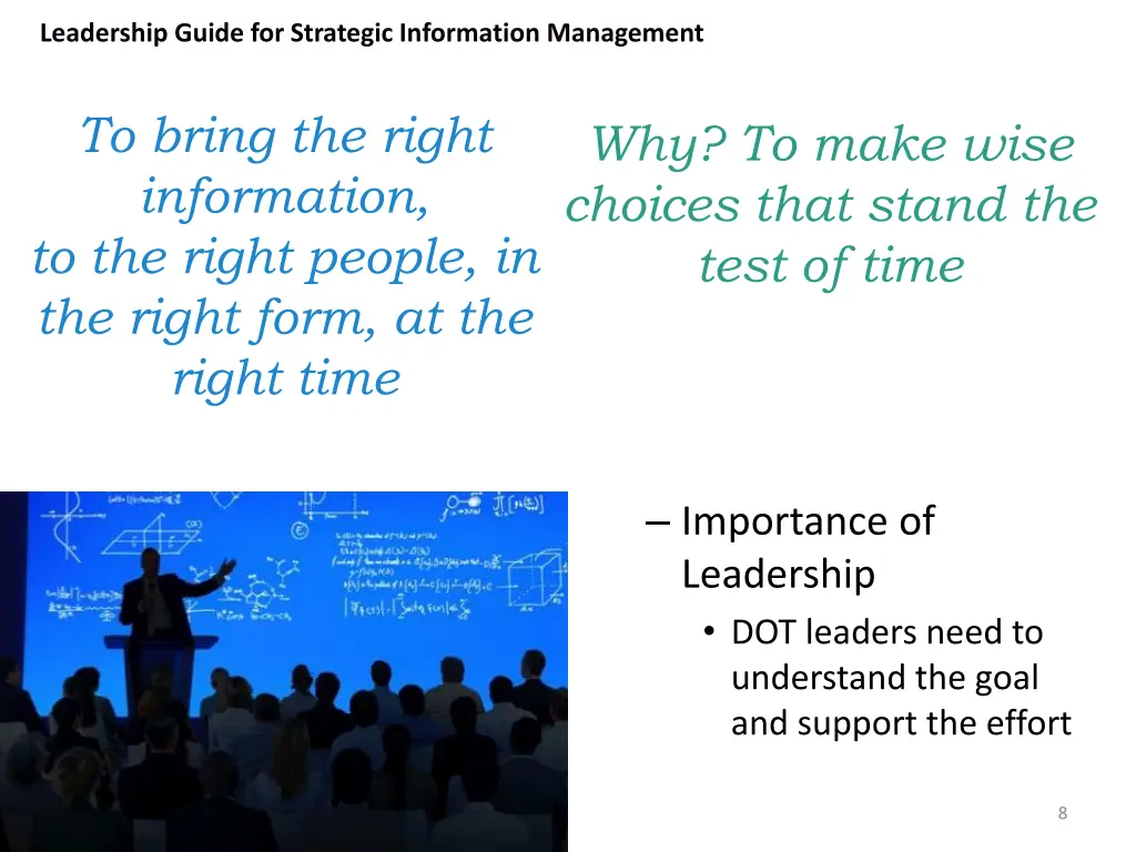 leadership guide for strategic information 7