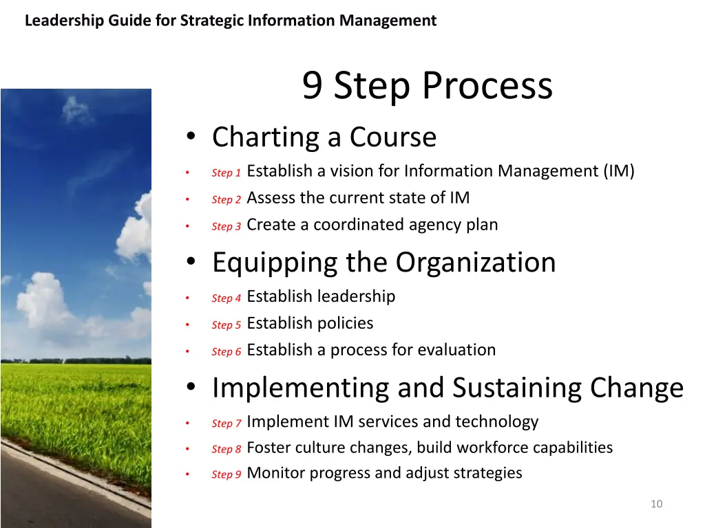 leadership guide for strategic information 9