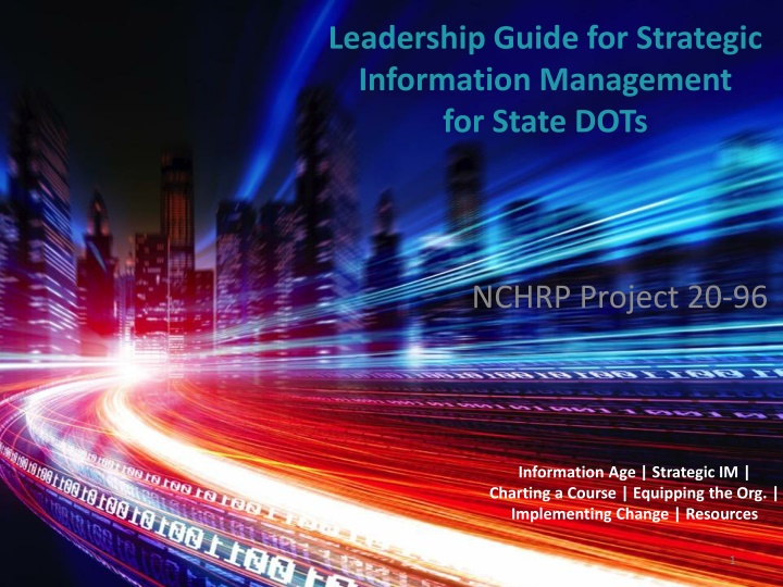 leadership guide for strategic information