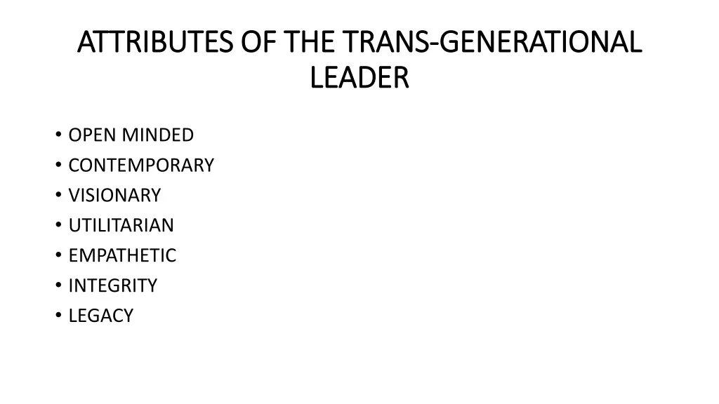 attributes of the trans attributes of the trans