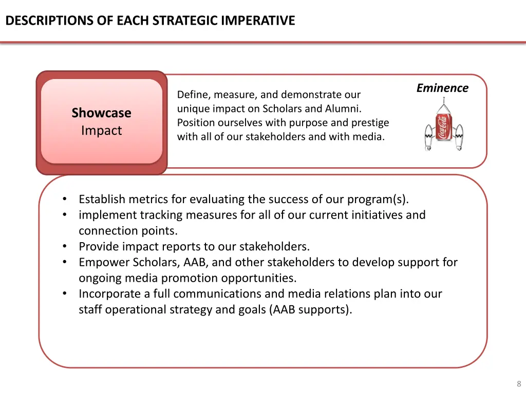 descriptions of each strategic imperative 1