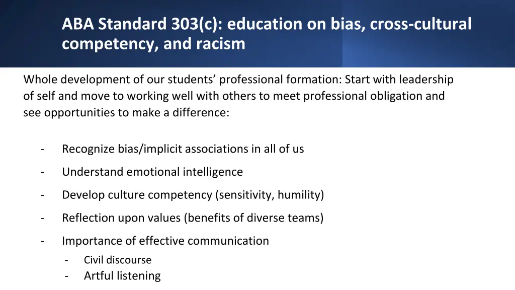 aba standard 303 c education on bias cross