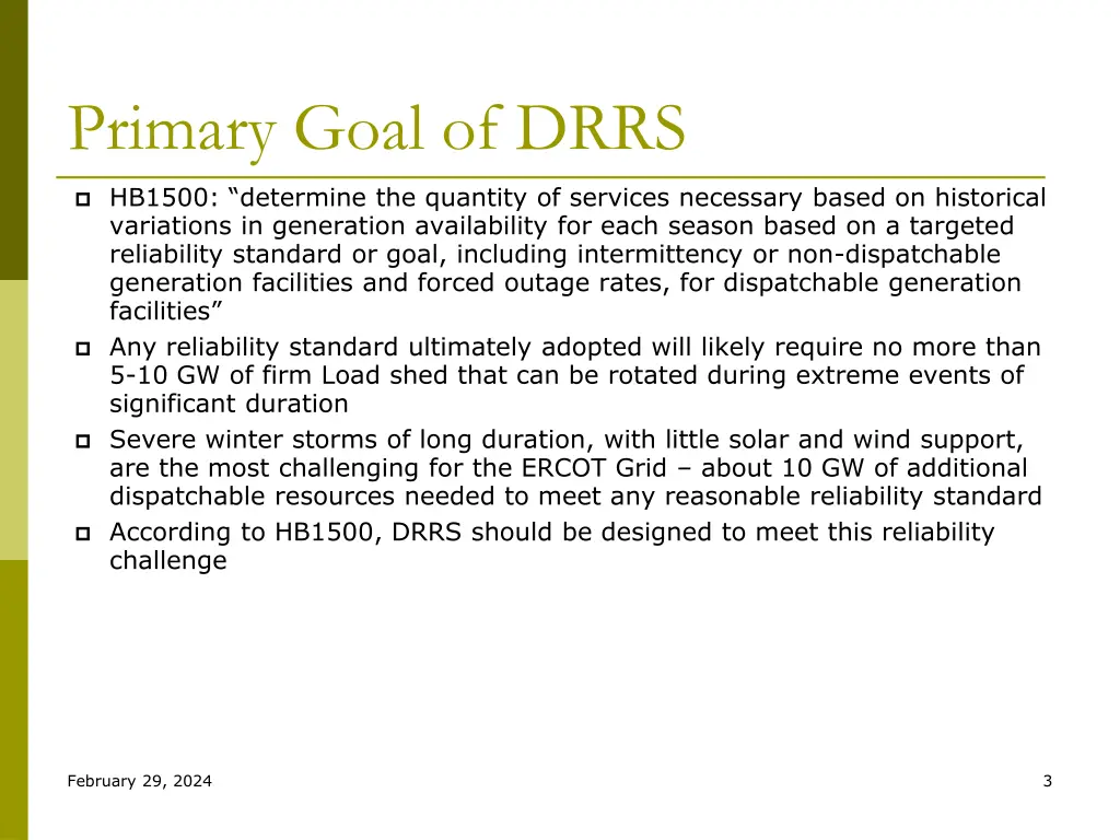 primary goal of drrs