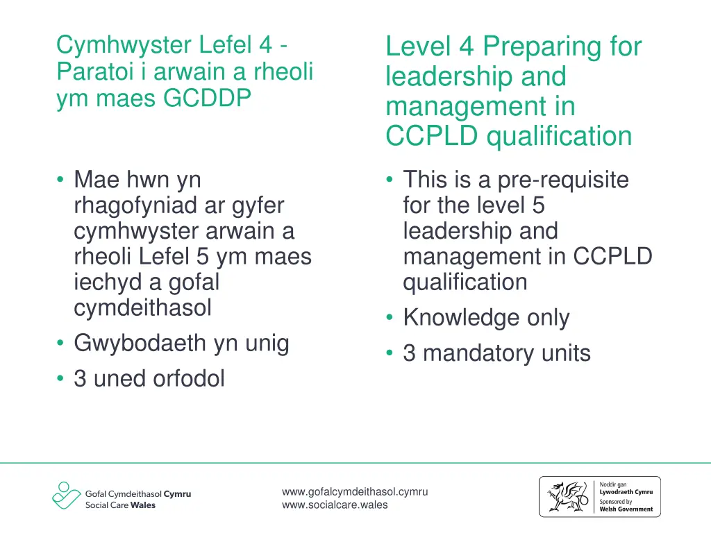 level 4 preparing for leadership and management