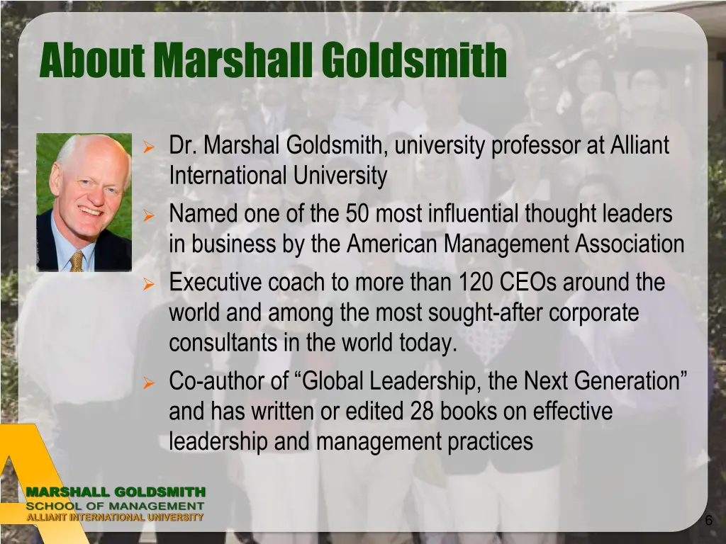 about marshall goldsmith