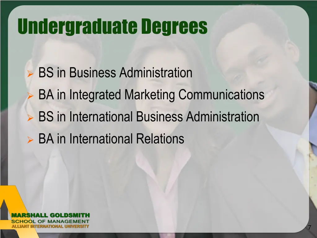 undergraduate degrees