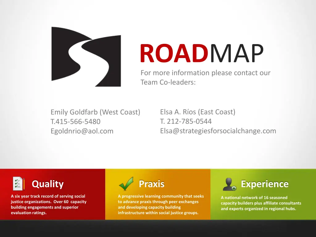 road map for more information please contact