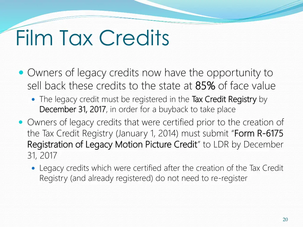 film tax credits 2