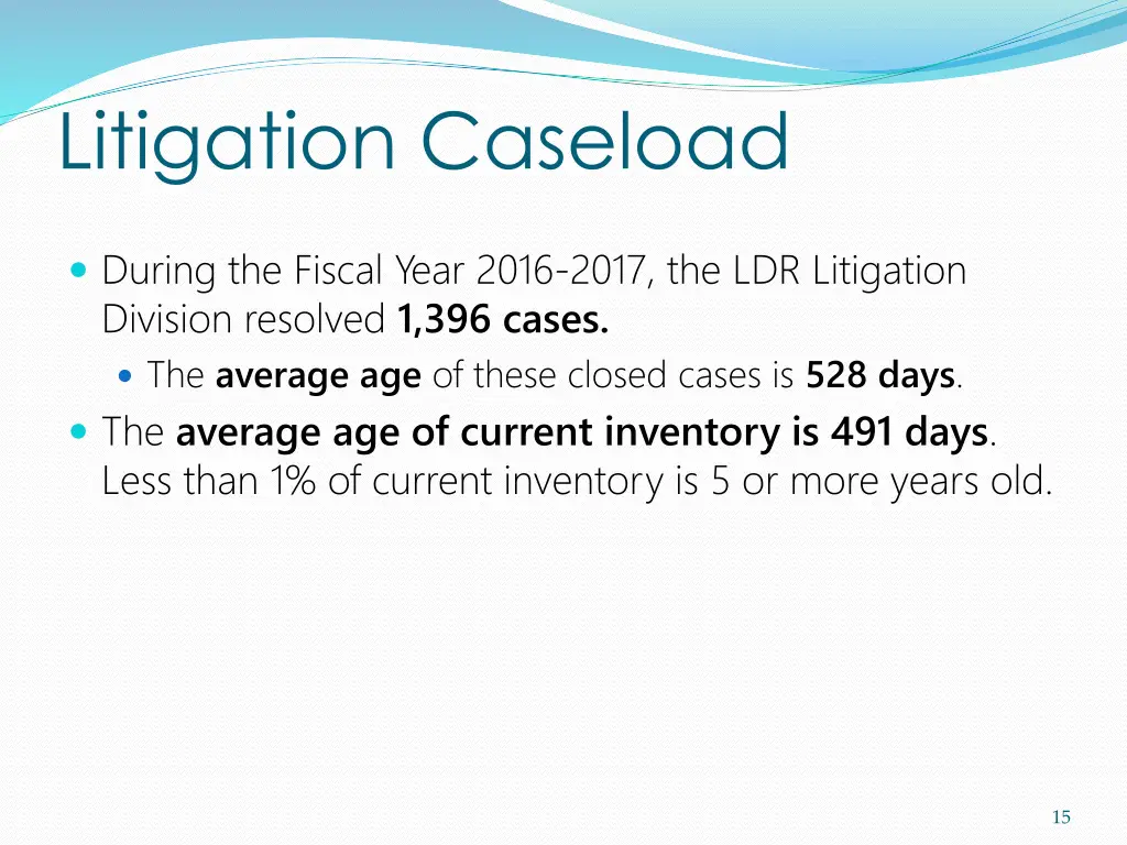 litigation caseload