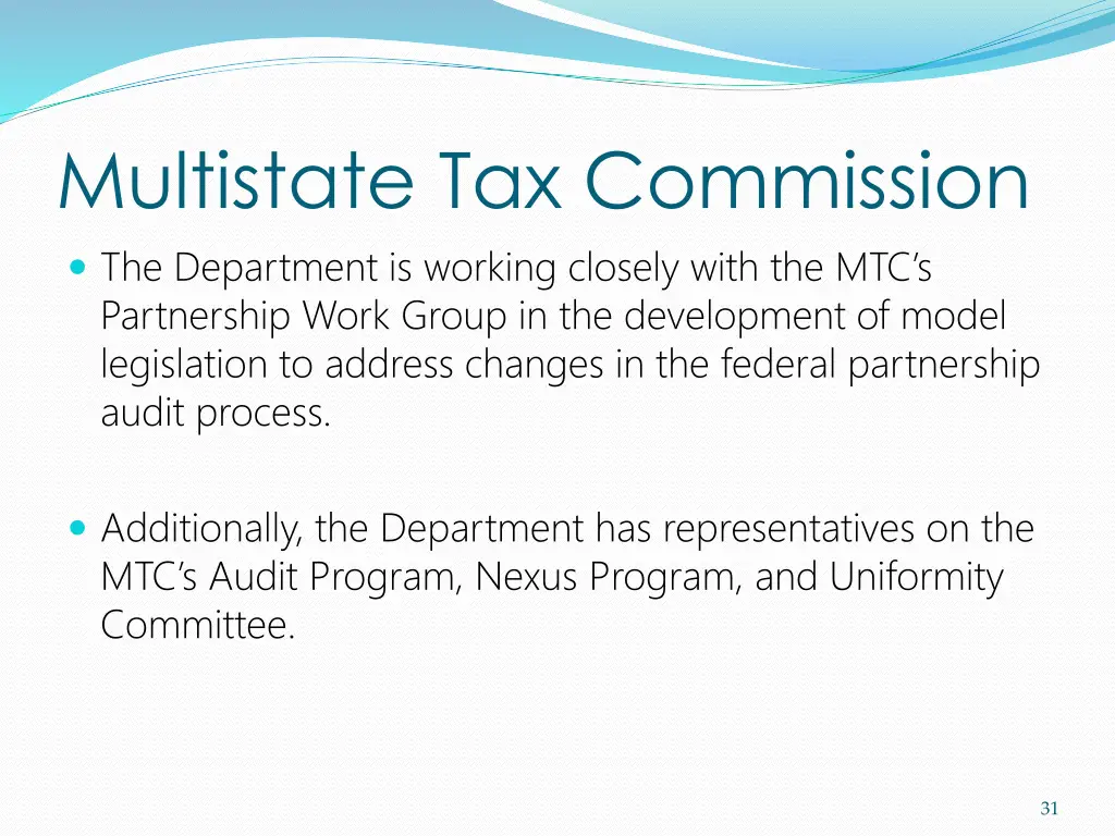 multistate tax commission the department