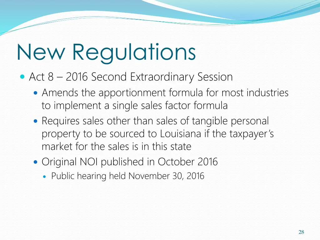 new regulations act 8 2016 second extraordinary