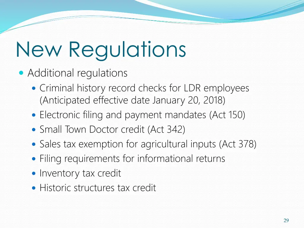 new regulations additional regulations criminal