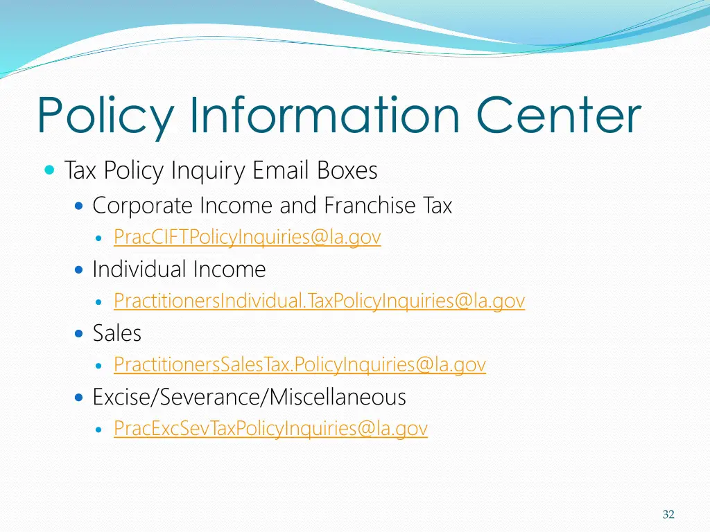 policy information center tax policy inquiry