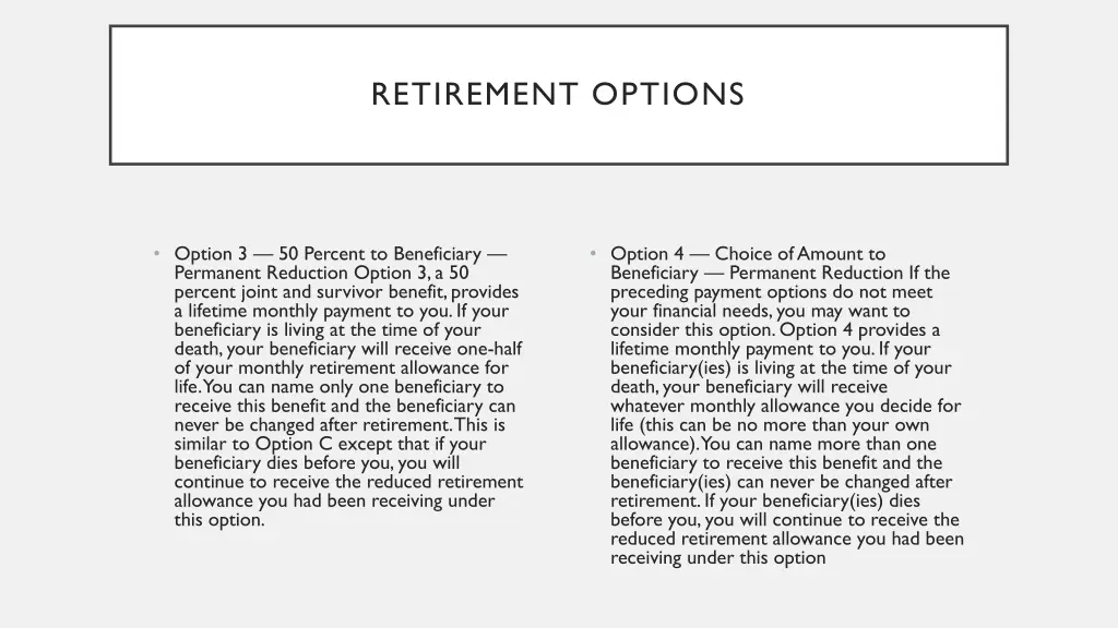 retirement options 3