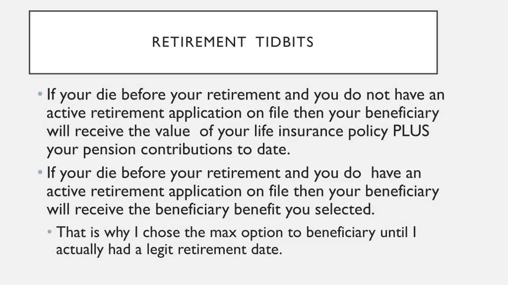 retirement tidbits 1