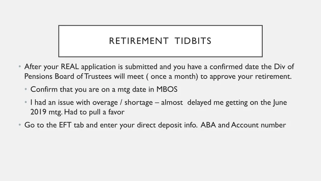 retirement tidbits 2