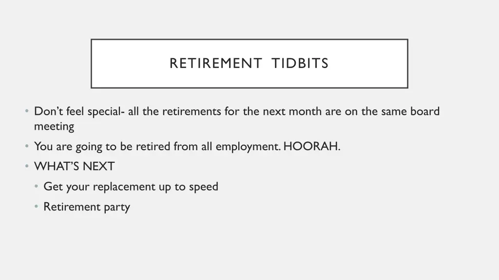 retirement tidbits 3