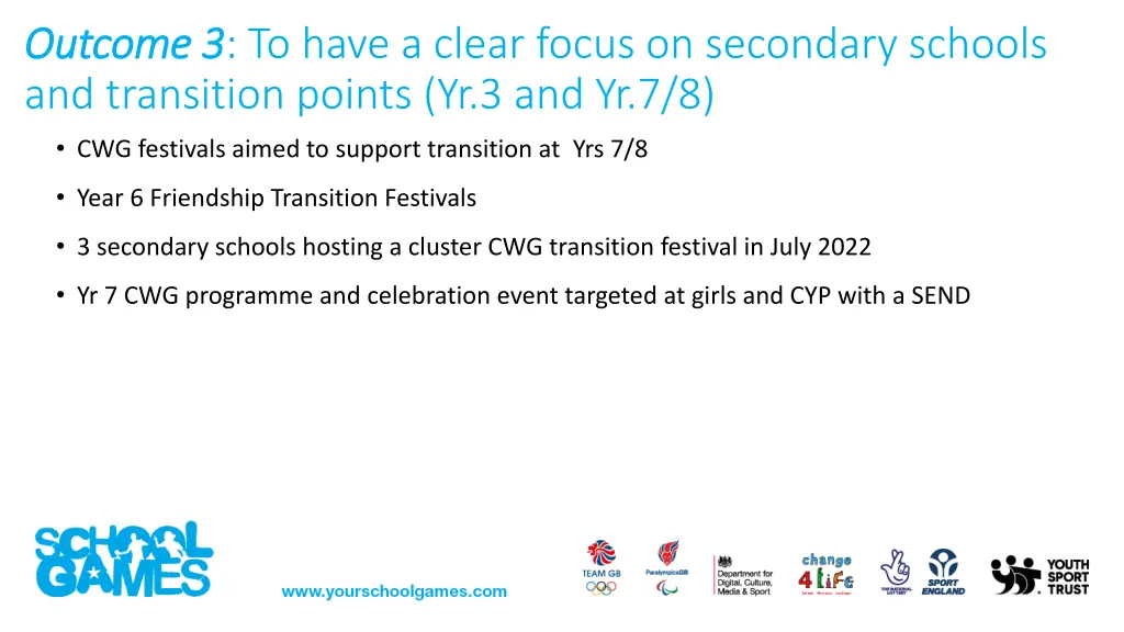 outcome 3 outcome 3 to have a clear focus