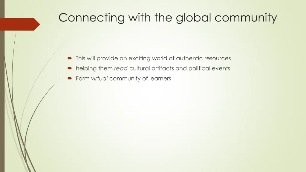 connecting with the global community