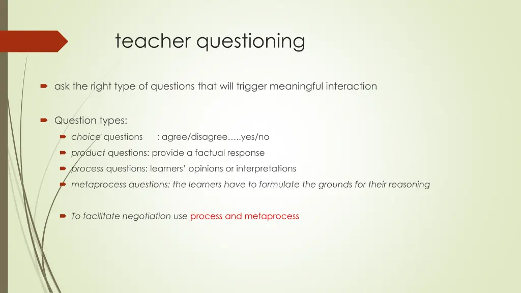 teacher questioning