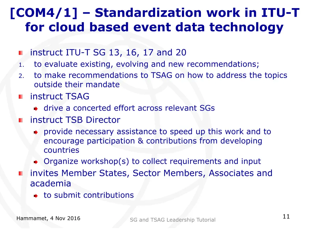 com4 1 standardization work in itu t for cloud