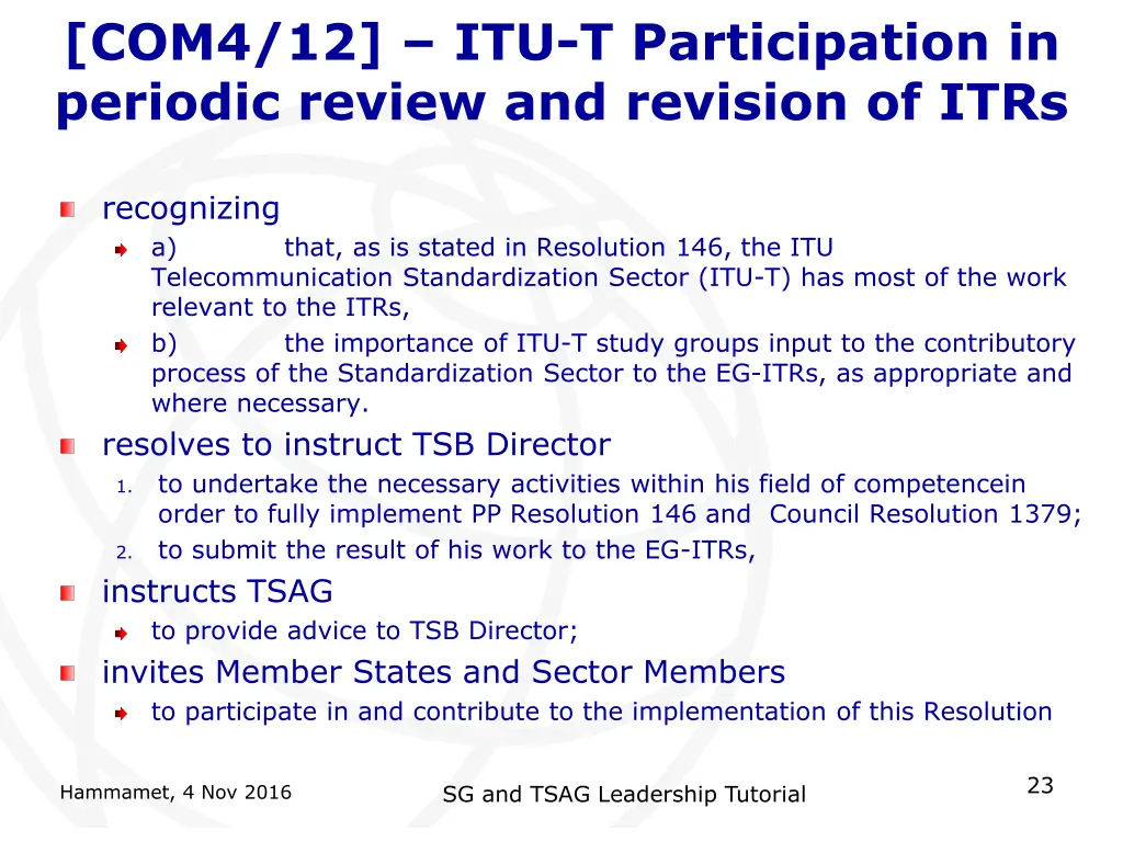 com4 12 itu t participation in periodic review