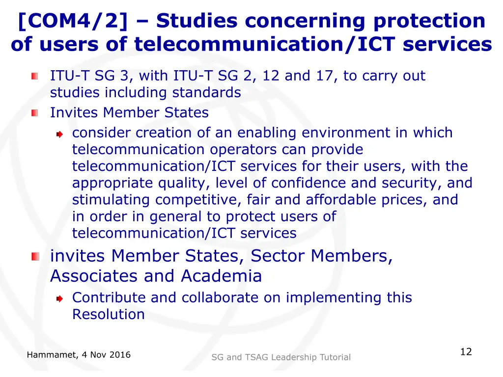 com4 2 studies concerning protection of users