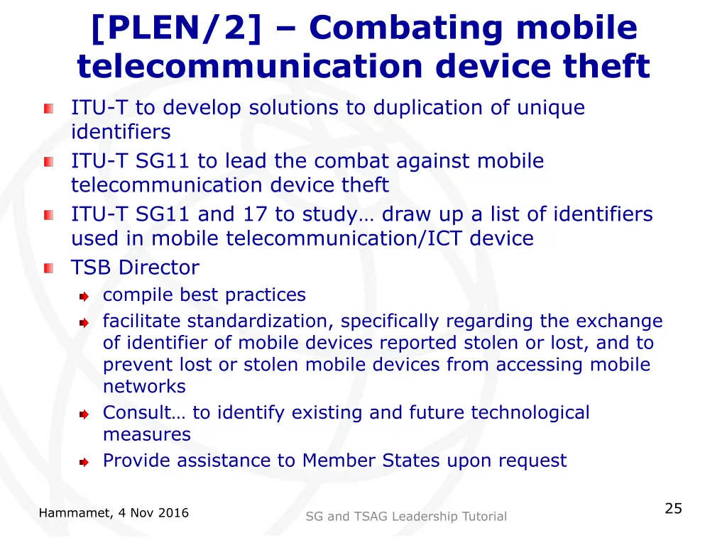 plen 2 combating mobile telecommunication device