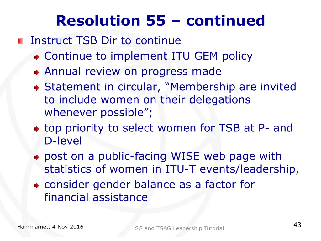 resolution 55 continued instruct