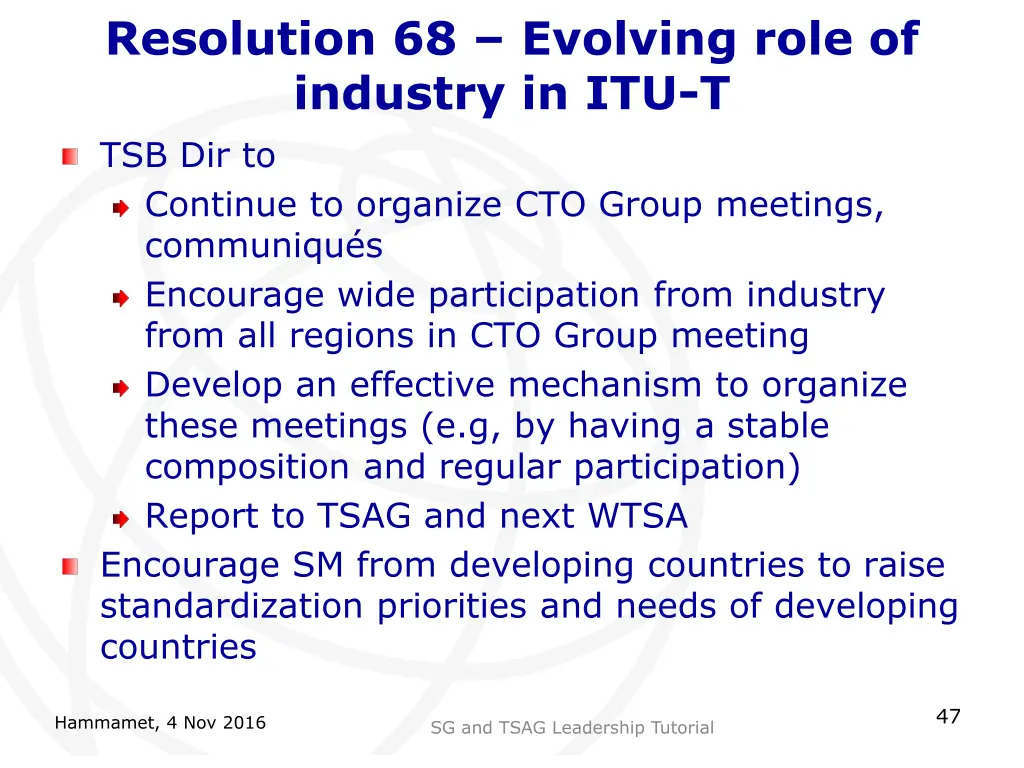 resolution 68 evolving role of industry