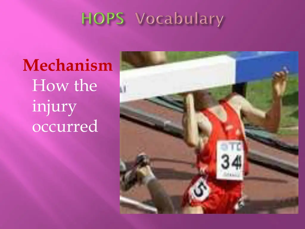 mechanism how the injury occurred