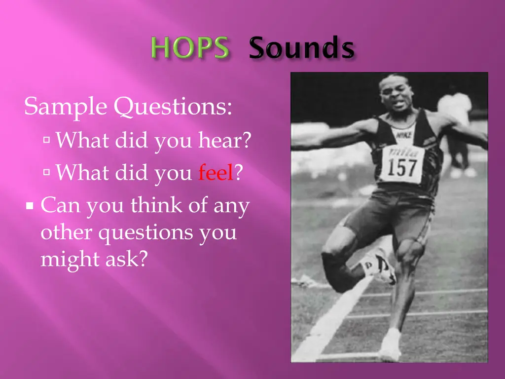 sample questions what did you hear what