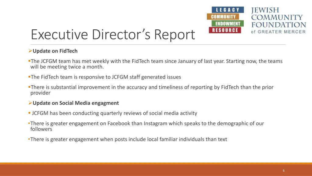 executive director s report